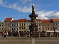 Beautiful view of the square in ÃÅeskÃÂ© BudÃâºjovice, where there are many cultural and historical monuments